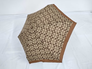 COACH Monogram Folding Umbrella