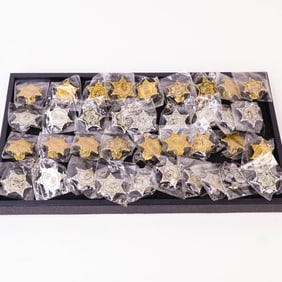 Large Grouping of Disney Tokyo 'Shootin' Gallery' Sheriffs Badges