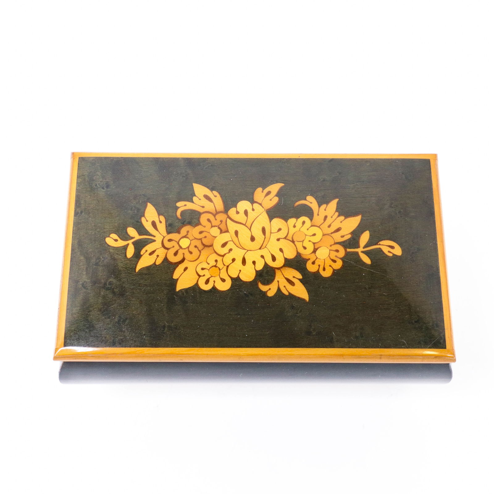 Inlaid Wood Reuge Music Box Plays 'Edelweiss' (1 of 6)