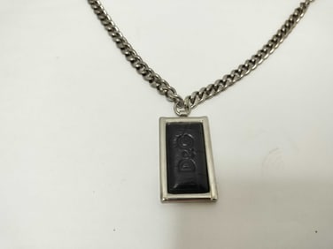 D&G Necklace Silver-Tone Curb Chain