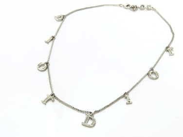 Dior Silver-Tone Alphabet Charm Necklace