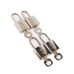 Set of 4 LV Silver Locks & Keys
