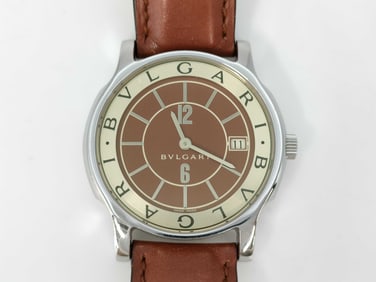 BVLGARI ST35S D79007 Quartz Brown Dial 35mm