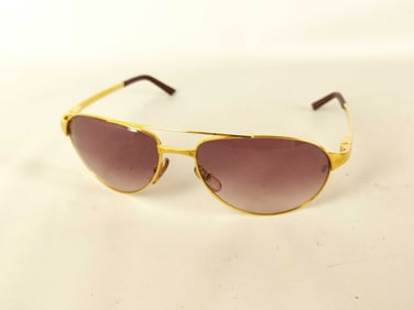 Cartier Gold-rimmed Sunglasses with box