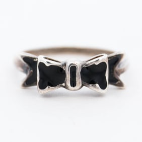 925 Silver Vivienne Westwood Ribbon Ring sz 5