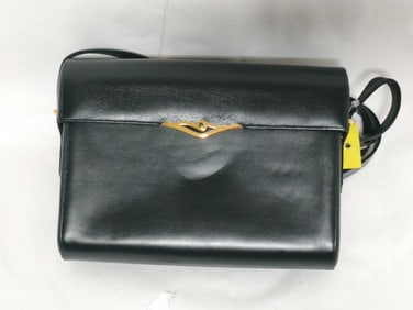 Sapphire Line Cartier Black Leather One-Shoulder Bag