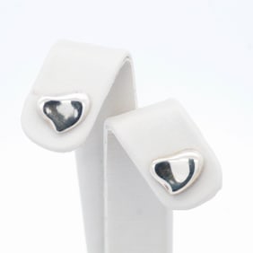 925 Sterling Silver Tiffany & Co. Heart Earrings