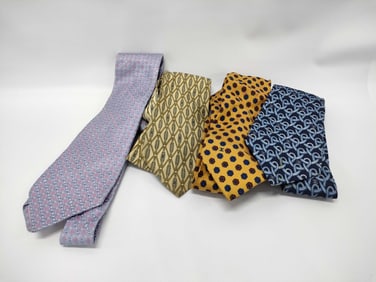 Chanel and Designer Tie Set (Four Pieces)