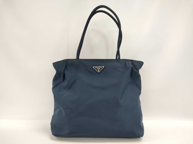 Prada Blue Nylon Tote Bag