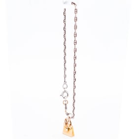 18KYG/925 Hermes Birkin Amulette Charm Bracelet