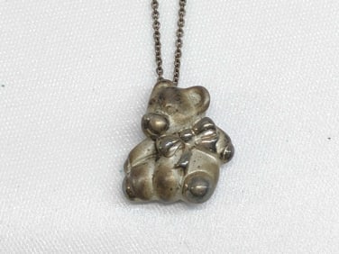 925 Sterling Silver Tiffany & Co. Bear Necklace