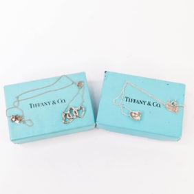 Group of 2 925 Silver Tiffany & Co Necklaces