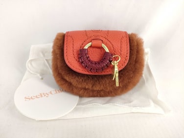 See by Chloé Fur Tag Coin Pouch with Dust Bag new with Tag