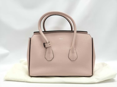 Bally Sommet Pink Leather Tote Bag