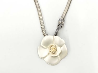 Chanel Camellia Pendant Necklace 01A