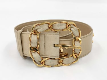 Chanel CC Logo Chain-Link Buckle Belt