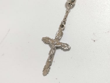 Dolce & Gabbana Sterling Silver Rosary Necklace