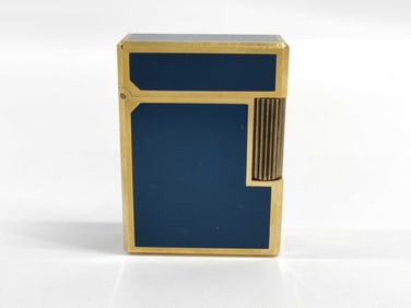 Authentic S.T. Dupont Lacquer Blue Lighter