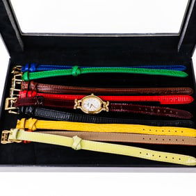 Fendi Interchangeable Leather Band Watch Set in Box
