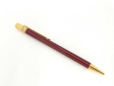 Cartier Ballpoint Pen Burgundy Lacquered