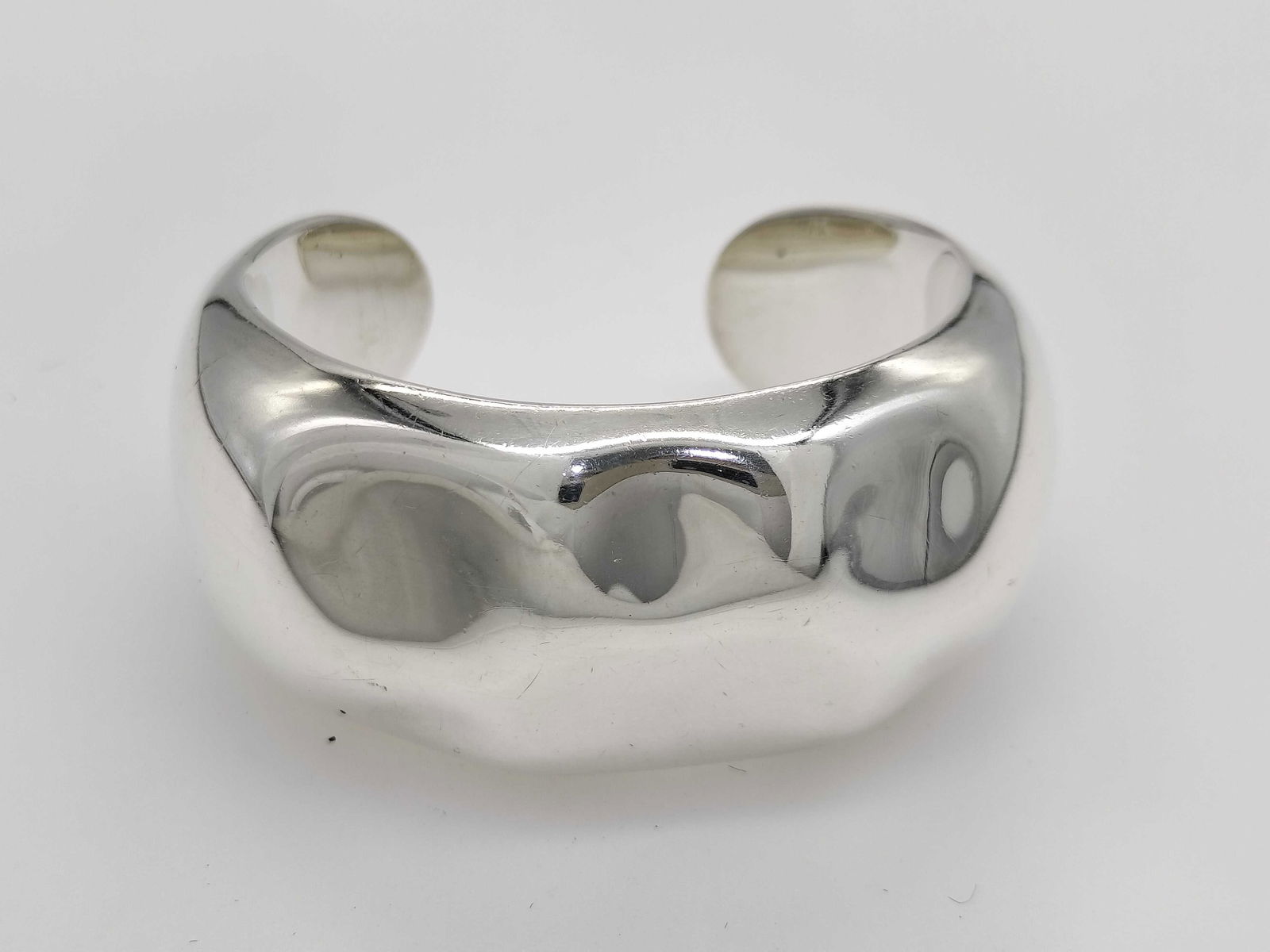 Tiffany & Co. Elsa Peretti Faceted Cuff 925 45.9g Bracelet Bangle (1 of 10)