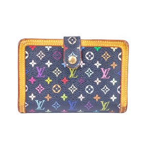 Louis Vuitton Multicolor Monogram Vernis Viennois Wallet Black Murakami
