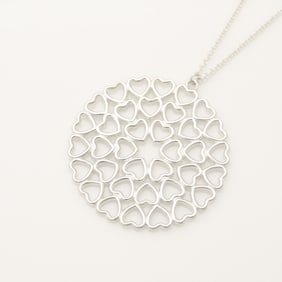 Tiffany & Co. Crown of Hearts Medallion Necklace Paloma Picasso 18"