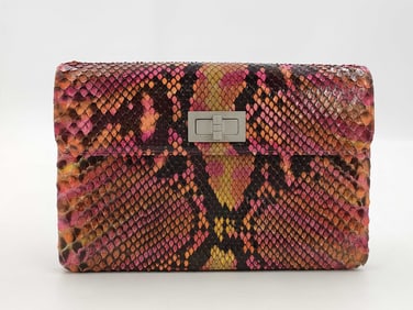 Chanel 2.55 Python Clutch Bag