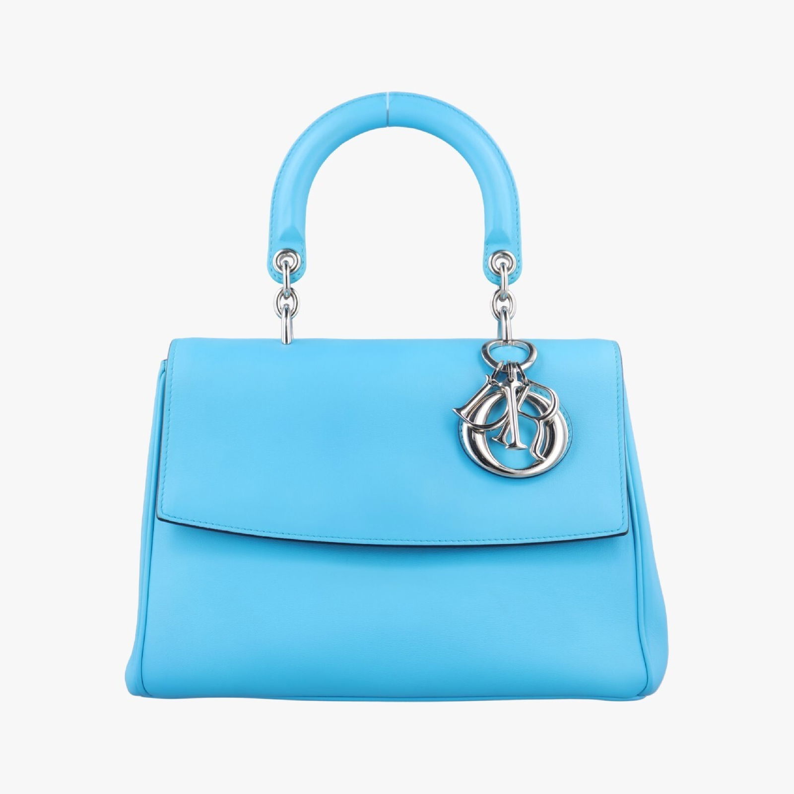 Dior Bee Dior Blue Leather Handbag with Silver Dior Charm Set (1 of 10)