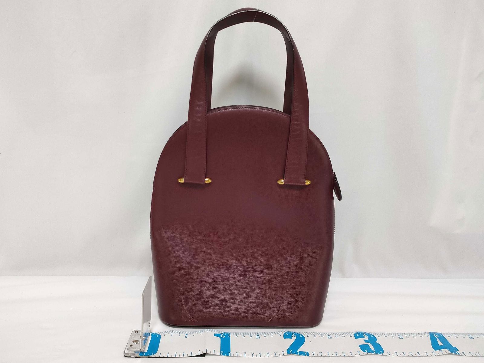Vintage Must de Cartier Burgundy Leather Tote Bag w/ COA (1 of 14)