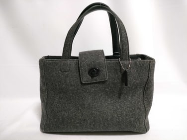 Rare Coach Mini Tote 100% German Wool Felt & Black Glovetanned Leather