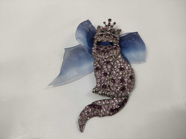 JANUS Brooches/Cats/Rhinestones