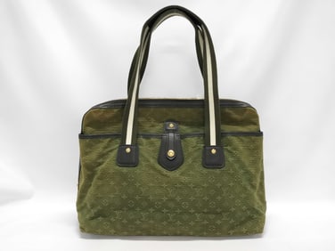 Louis Vuitton Green Canvas Fabric Mini Lin Sac Mary Kate Shoulder Bag