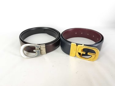 Lot of 2 Gucci leather belts