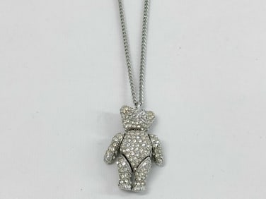 Christian Dior Articulated Teddy Bear Necklace