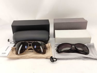Chanel & Dior Sunglasses Set of Two with Cases