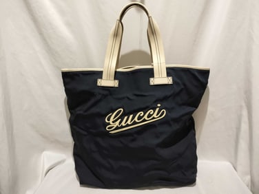 Gucci Script Nylon Tote