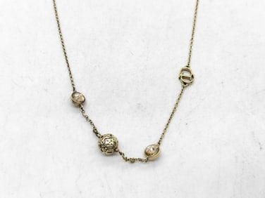 Christian Dior Secret Cannage Station Necklace