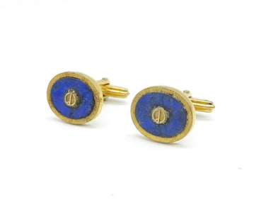 Dunhill Lapis Cuffs 10K 9.4g Tie Pin Cuffs
