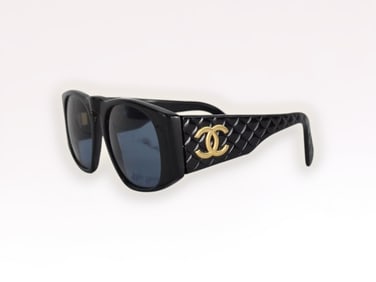 Vintage Chanel CC Matelasse Quilted Square Sunglasses