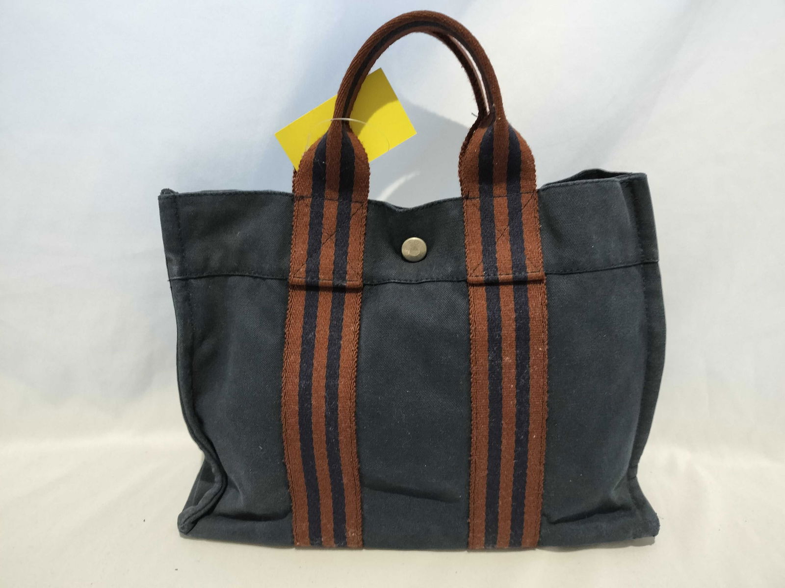 Hermès Navy Striped Fourre Tout PM tote bag (1 of 10)