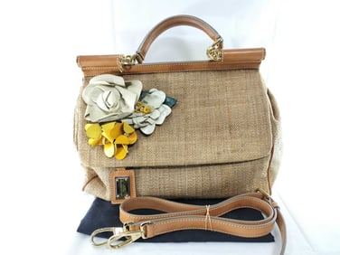 Dolce & Gabbana Sicily Raffia Northern Italy Summer Vacation 2-way bag