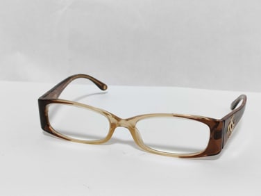 Chanel CC Logo Glasses Brown Gradient Frames Authentic
