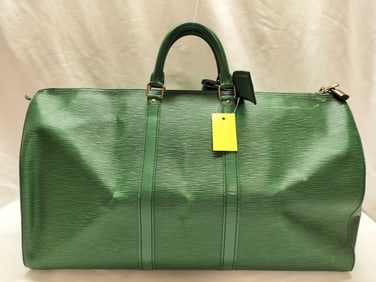 Louis Vuitton Green Epi Leather Keepall 55 Boston Bag
