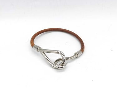 Hermes Jumbo Hook Bracelet in Silver w/Box