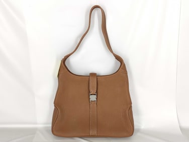 Salvatore Ferragamo Vara Taupe Leather One-Shoulder Bag