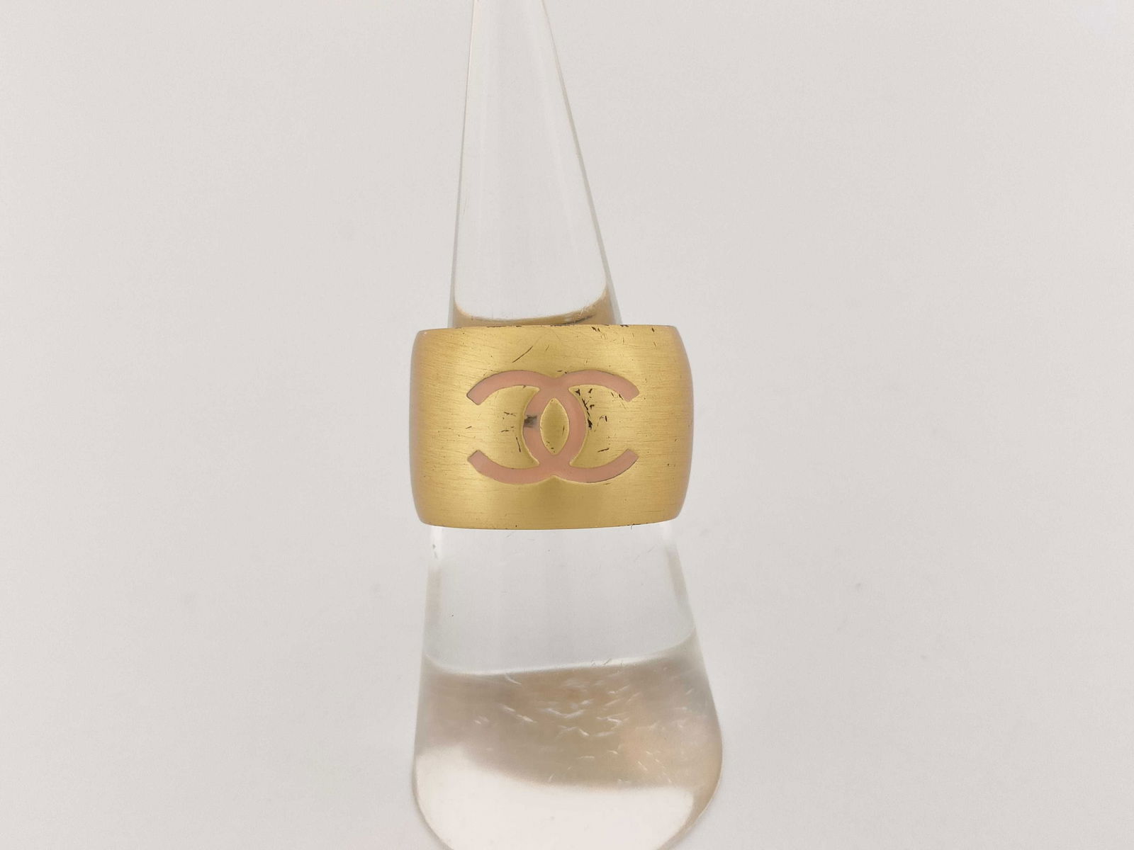 Chanel 2002 Spring 02P Gold-Plated Logo Band size 6 (1 of 9)