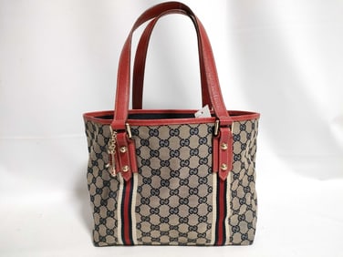 Gucci GG canvas and leather Jolicoeur tote bag