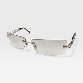 Salvatore Ferragamo Gancini Palladium Tone Sunglasses