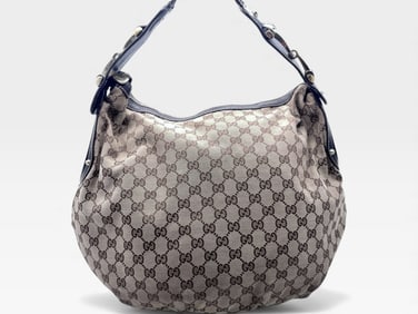 Gucci GG Canvas Medium Pelham Hobo Bag, Brown & Gold tone hardware